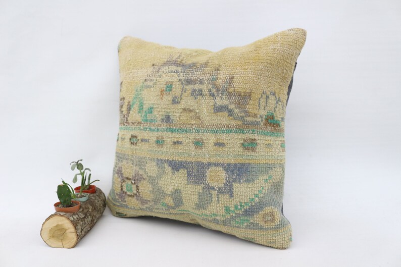 Large Pillow Ottoman Pillow Blue Pillow Pillow Cover 20x20 Kelim Kussen Cushion Cover Rug Pillow SP5050 5885 Faded Pillow,Woven Pillow
