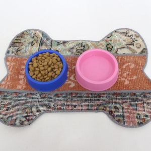 Bone Pad, Dog Mat, Custom Pad Mat, Orange Pad, Rug Pad, Natural Pad, Vintage Pad, Non Slip Mat, Traditional Pad, Non Slip Pad,