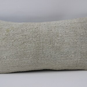 10x20 Throw Pillows, Turkish Kilim Pillow, Cushion Cover, Organic Pillow, Lumbar Pillow, Flat Pillow, White Pillow SP2550-1927