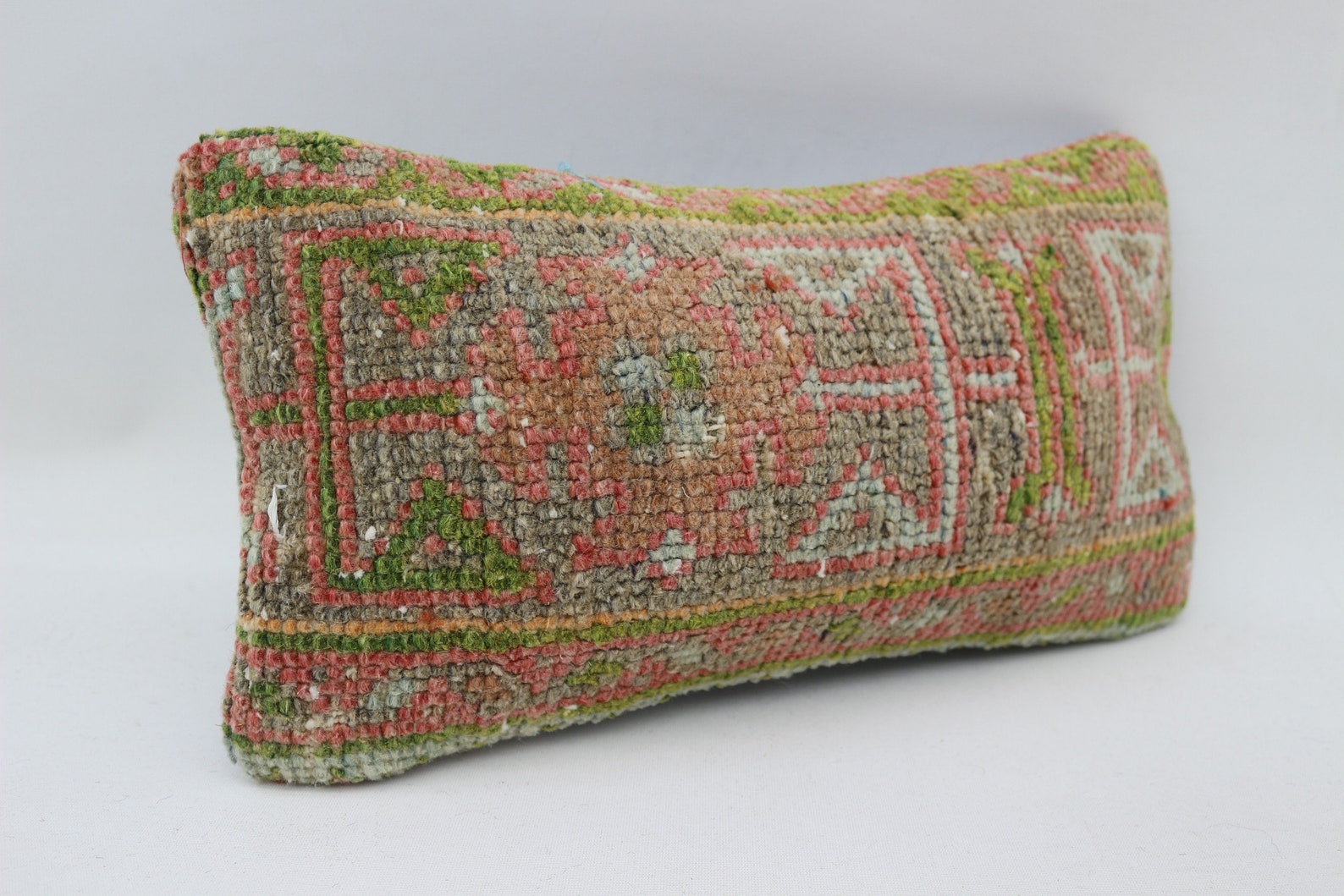 Red and Gray Throw Pillow Coverboho Pillowhandwoven Etsy