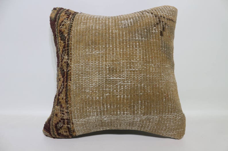 40x40 brown pillow decorative pillow bohemian carpet pillow home decor 16x16 cushion cover handwoven sham 16x16 throw pillow SP4040-4408