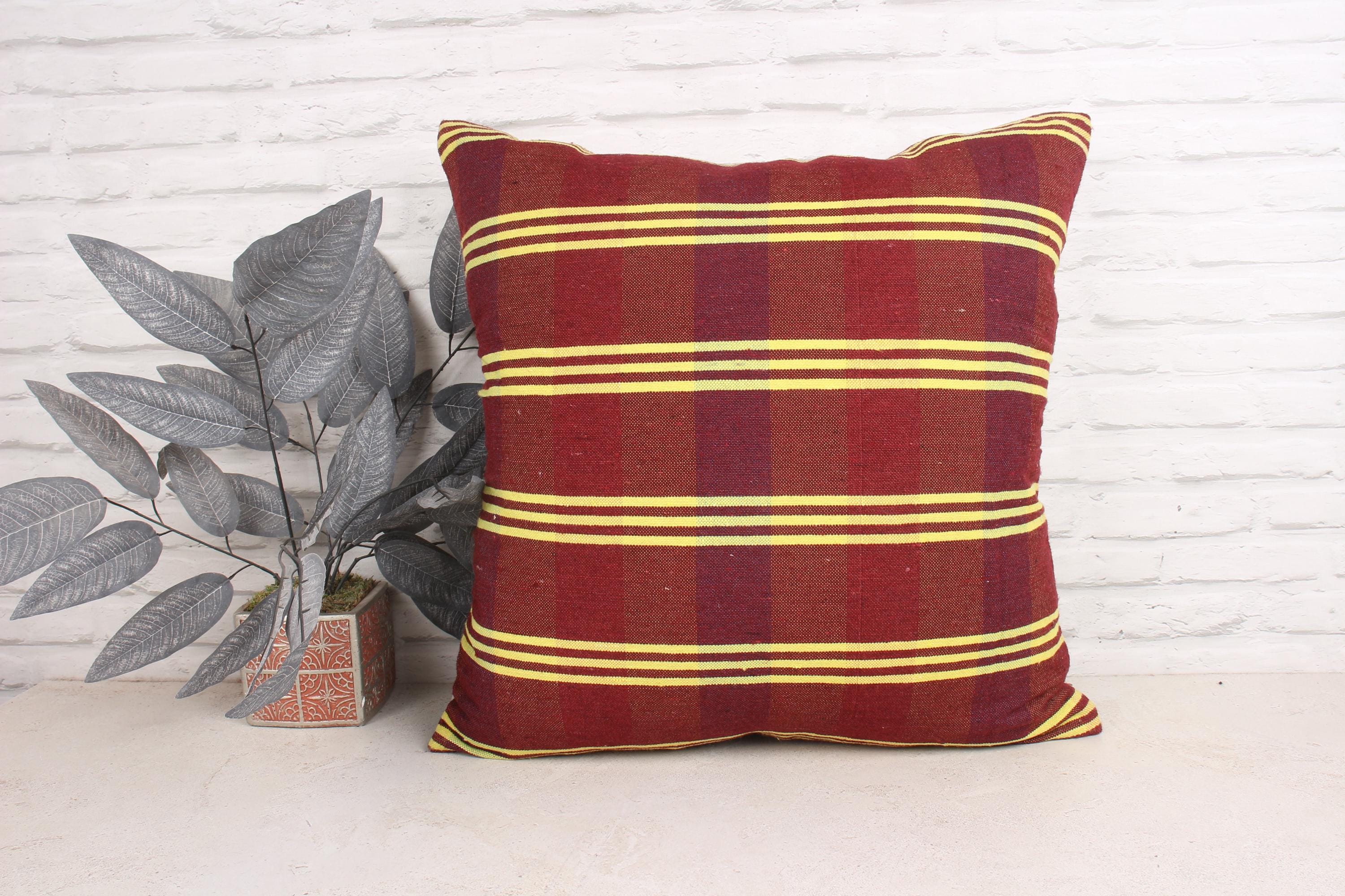 キリムのスローピロー、ボヘミアンピローシャムカバー、24x24キリム