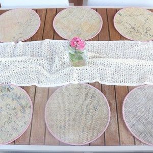 Kilim Supla, Dining Accessory, Gift For Her, Beige Underplate, Rug Placemat, Hand Crafted Placemat, Table Decor Coaster,