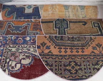 Decorative Rugs, Dining Accessory, Front Doormat, Vintage Doormat, Antique Rug, 19x24 New Home Gift, Non Slip Shoe Mat, Outdoor Mat,