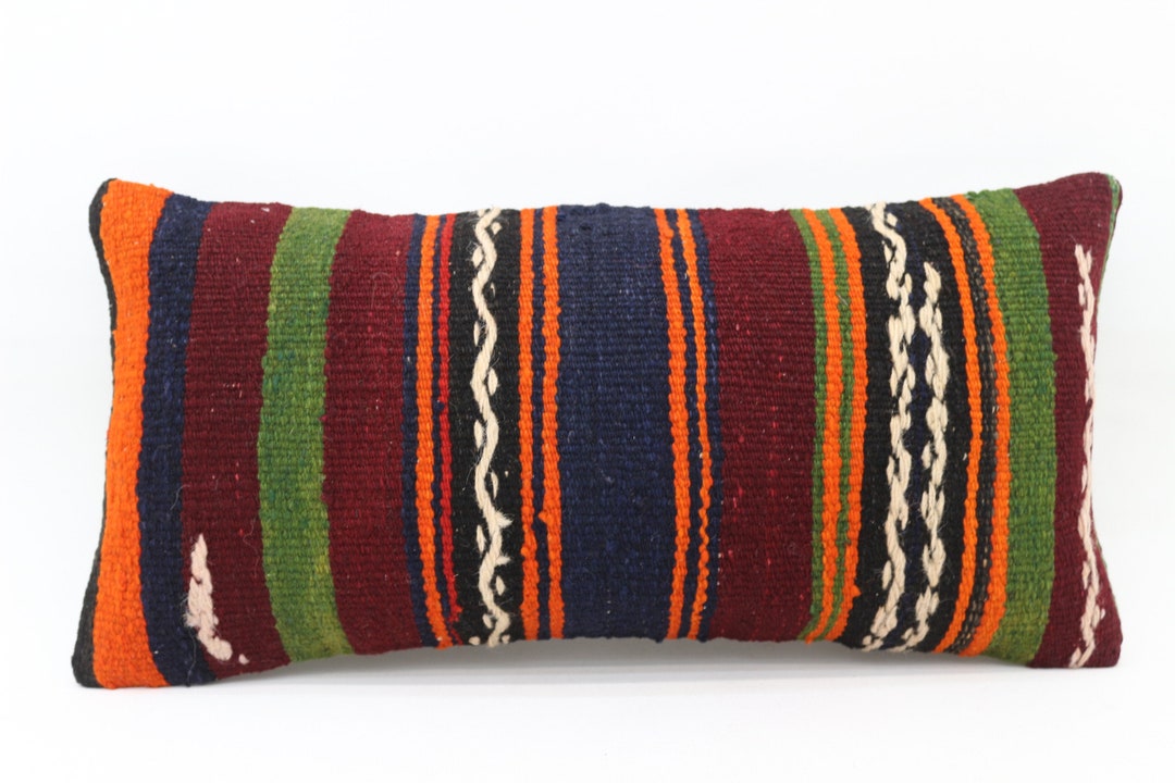 Kilim Pillow Covers, Body Pillow, 12x24 Holiday Decor Pillow Case