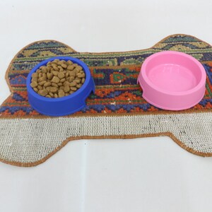 Bone Pad, Custom Pad Mat, Dog Lover Gift Mat, Blue Pad, Rug Pad, Non Slip Pad, Natural Pad, Garden Mat, Dog Bowl Stand Pad,