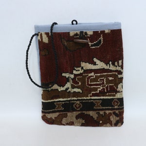 Rug Bag, Beach Bag, Crossbody Bag, Vintage Bag, Turkish Bag, 11x14, Carpet Bag, Bags For Women, Weekender Bag, Personalized Gift,