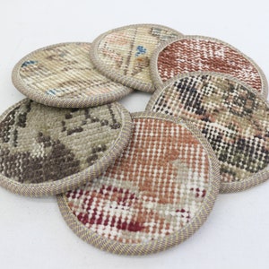 Carpet Coaster, Handmade Coaster, 12x12 cm, Drink Coasters, Coffee Cup Pad, 5x5, Set Of Six(6) Coaster, Kitchen Decor ,   SP Coaster- 45