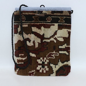 Turkish Kilim Bag, Rug Bag, Beach Bag, Crossbody Bag, Vintage Bag, Hygienic Bag, 11x14, Handmade Bag, Chic Bag, Gift For Her, Travel Bag