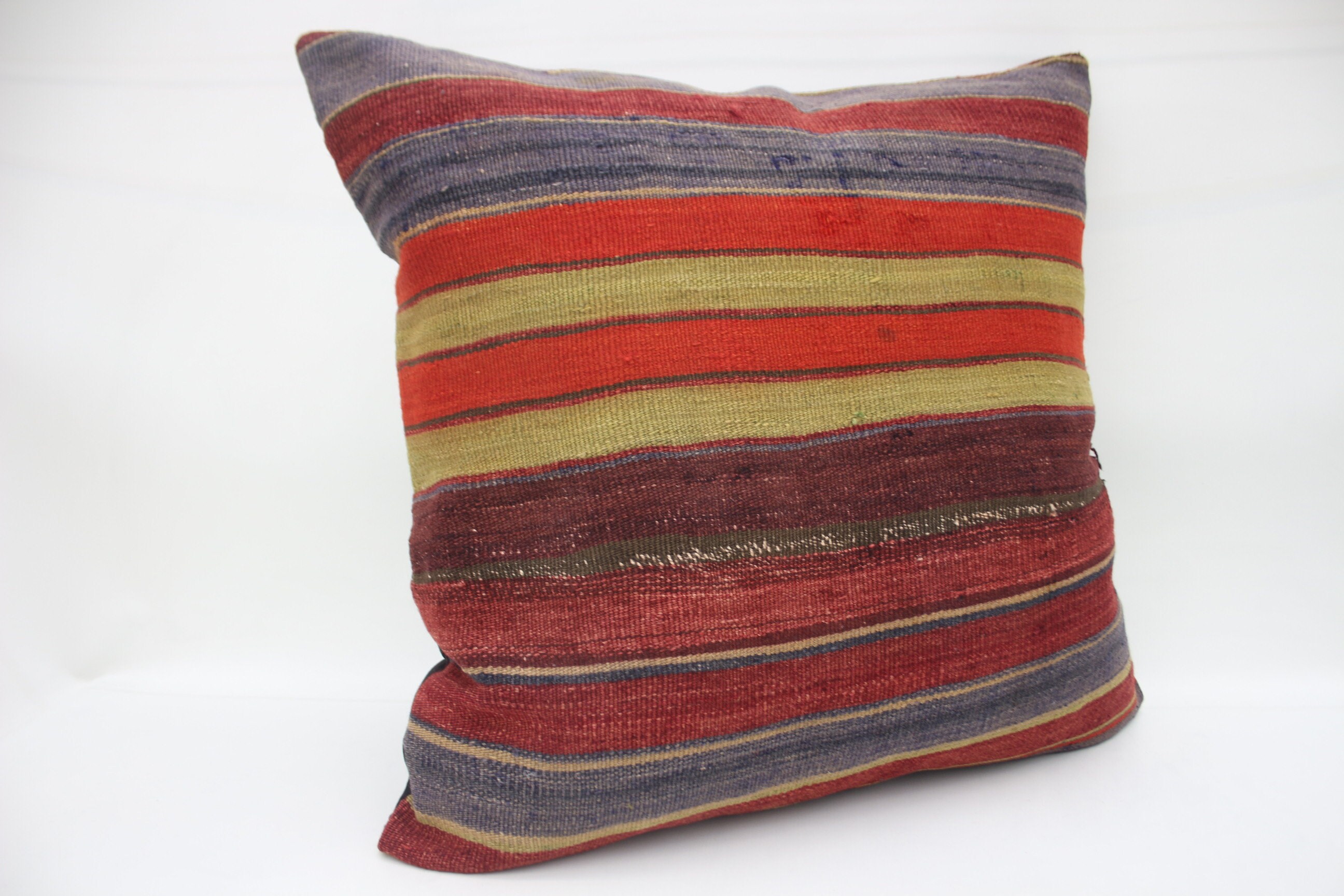 28x28 Kilim Pillow Anatolian Pillow Throw Pillow Multicolor Etsy