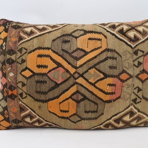 Antique Pillows, Kilim Pillow Cases, Turkish Kilim Pillow, 24x34 Red Pillow Cover, Rug Pillow Case, Gothic Throw Cushion Case, 83