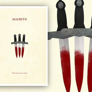 Macbeth Art Print • SHAKESPEARE SERIES • Art Print • Literary Gift • Theatre Poster •  A4 Print • Classroom Art • Wall Art • SHAKESPEARE