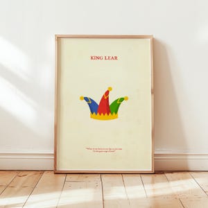 King Lear Art Print • SHAKESPEARE SERIES • Art Print • Literary Gift • Theatre Poster •  A4 Print • Classroom Art • SHAKESPEARE