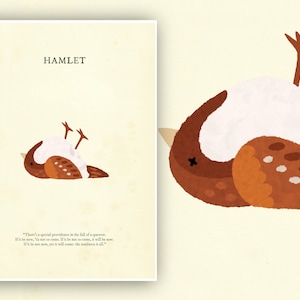 Hamlet Art Print • SHAKESPEARE SERIES • Art Print • Literary Gift • Theatre Poster •  A4 Print • Wall Art • SHAKESPEARE