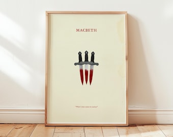 Macbeth Art Print • Shakespeare Series • Literary Theatre Poster