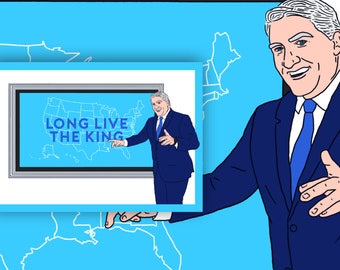 John King Magic Wall Art Print • Political TV Gift (A5 Print)