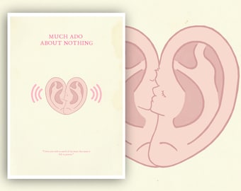 Much Ado About Nothing Art Print • Shakespeare Literary Poster