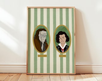 Frankenstein • A Pair of Portraits • Art Print • Movie Gift • A5/A4/A3 Print • Wall Art