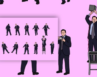Cafe Disco • Art Print • TV Gift • The Office •  A5 Print • Wall Art • Digital Art • Michael Scott • Cafe Disco