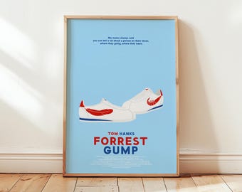 Forrest Gump Movie Poster • Minimalist Art Print, Tom Hanks