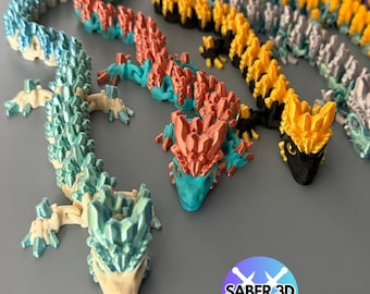Articulating Crystal Dragon: 3D Printed Sensory Fidget Toy