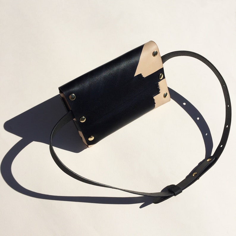 Personalised Handmade Leather Belt Bag SOPHIA Ink Brushed Etsy