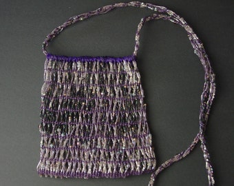 Purple Wire Beaded Little Bag