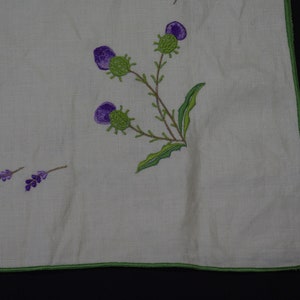 Scots Scottish Thistle Embroidered Tablecloth 135cm 180cm Oblong Dining Kitchen Scotch C90