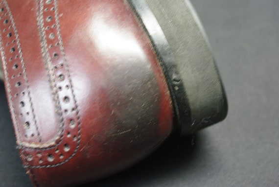 Men's Rockport Leather Wing Tip Shoes, Burgundy L… - image 8