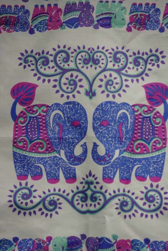 Elephant Silk Scarf, Square Thai Silk Scarf, Pink… - image 6