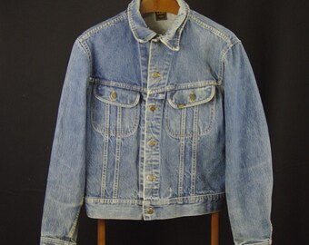 Vintage 1960s/1970s LEE 101-J Denim Jean Jacket ~ Size 42 R