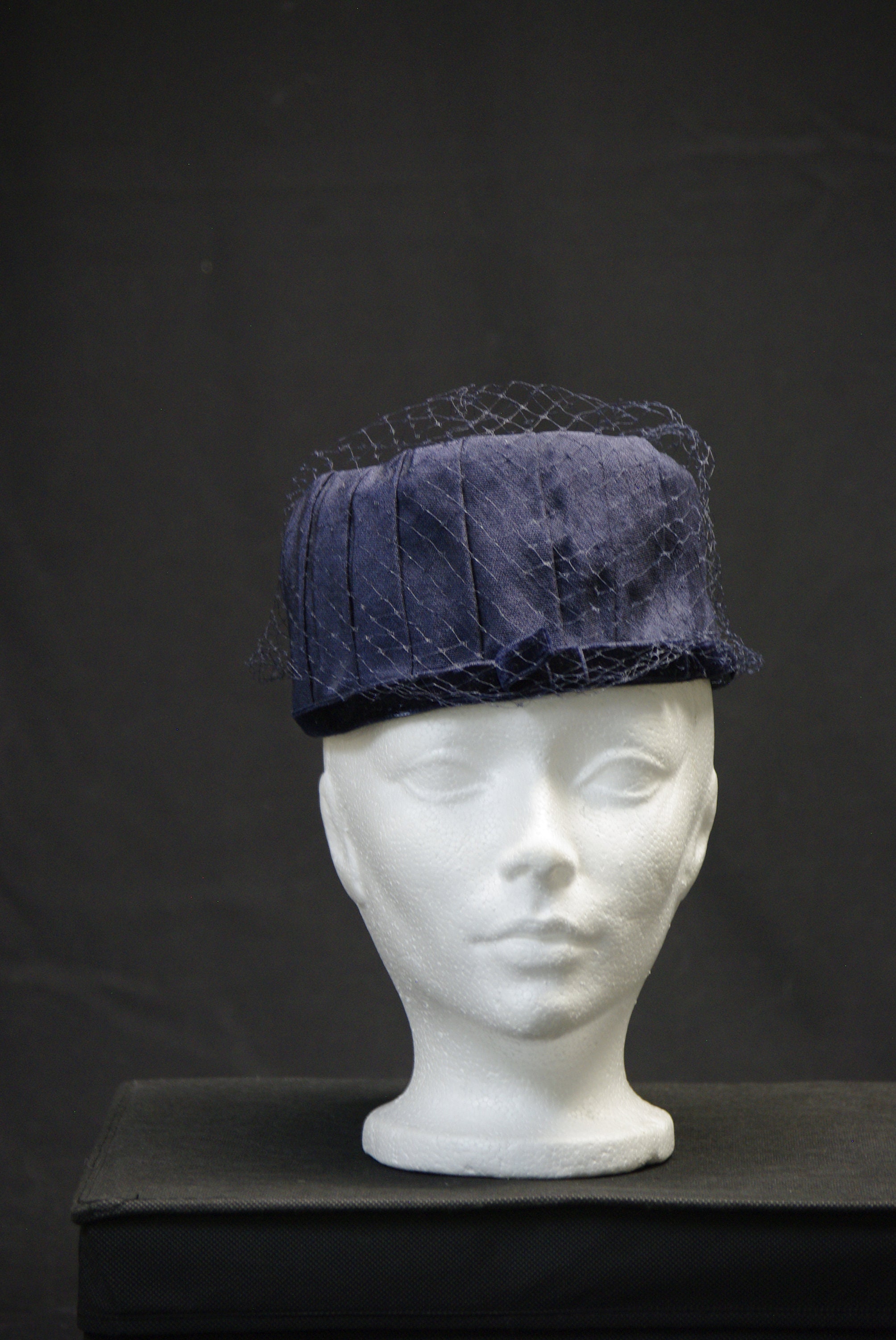 Elegante 40's Navy Pillbox Hat gemaakt in Canada Etsy