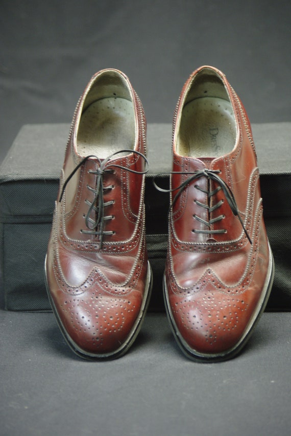 Men's Rockport Leather Wing Tip Shoes, Burgundy L… - image 2