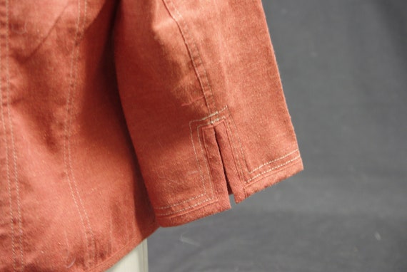 Embellished Rust Linen Jacket, Coldwater Creek Un… - image 3