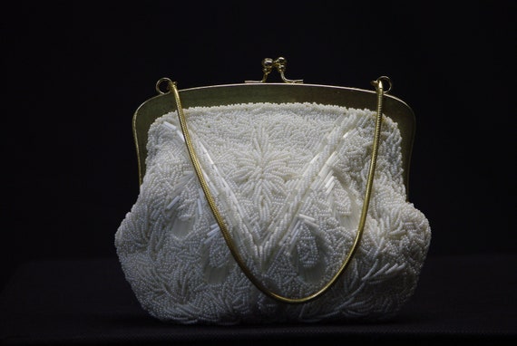 cream evening bag