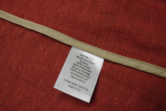 Embellished Rust Linen Jacket, Coldwater Creek Un… - image 9