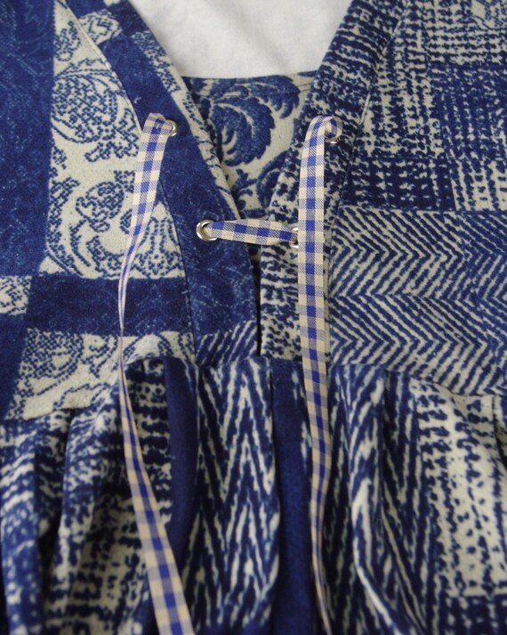 Patchwork Blouse Size M Peasant Style Bohemian Na… - image 5