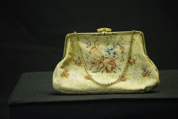 40's Needlepoint Tapestry Evening Bag
