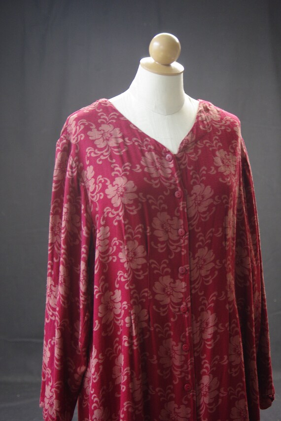 Elegant Rust Floral Dress, April Cornell