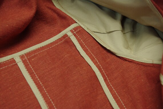 Embellished Rust Linen Jacket, Coldwater Creek Un… - image 7