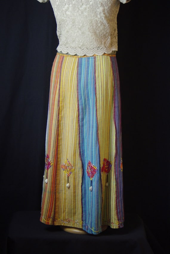 Long embroidered hippie skirt Gandhali Nepal