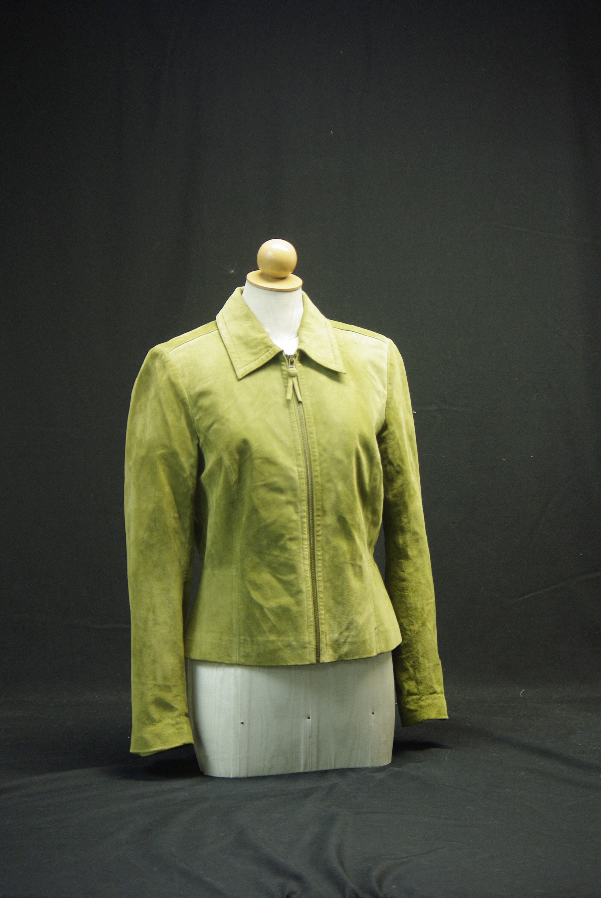 Moss Green Suede Jacket Claiborne Etsy