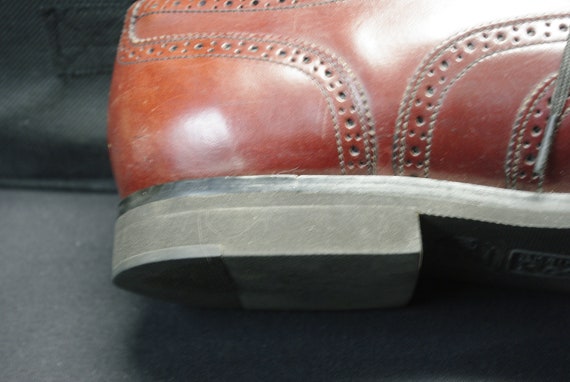 Men's Rockport Leather Wing Tip Shoes, Burgundy L… - image 4