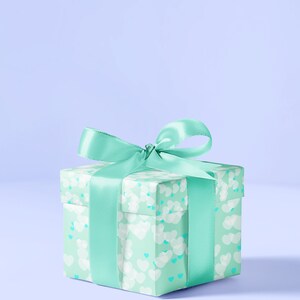 Gift Wrap Papers Minty Hearts image 2