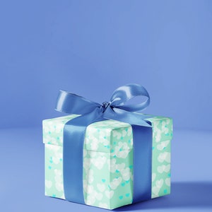 Gift Wrap Papers Minty Hearts image 3