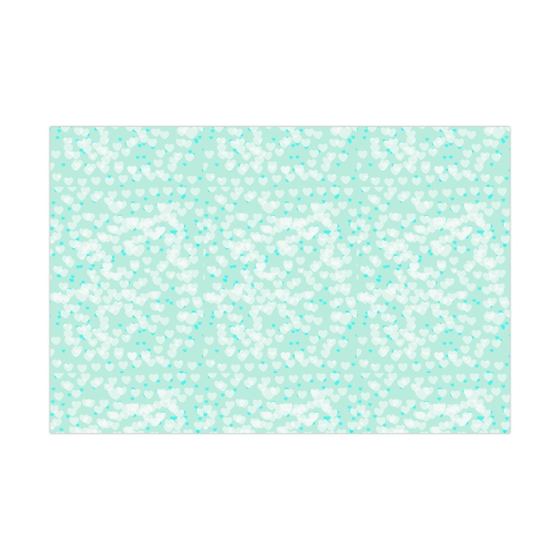 Gift Wrap Papers Minty Hearts image 6
