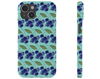 Slim Phone Case - Blueberries