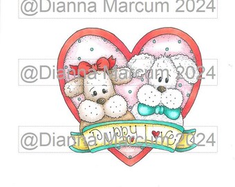 Puppy Love Valentine's Day and Blank File