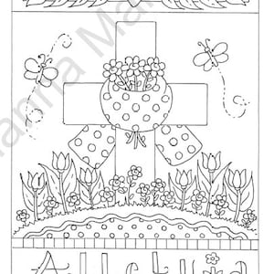 Alleluia Ostern Ausmalkarte