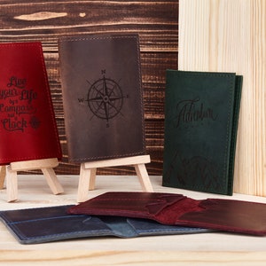 Personalisierte Leder Passhülle: Trauzeugen Geschenk, Monogramm Cover